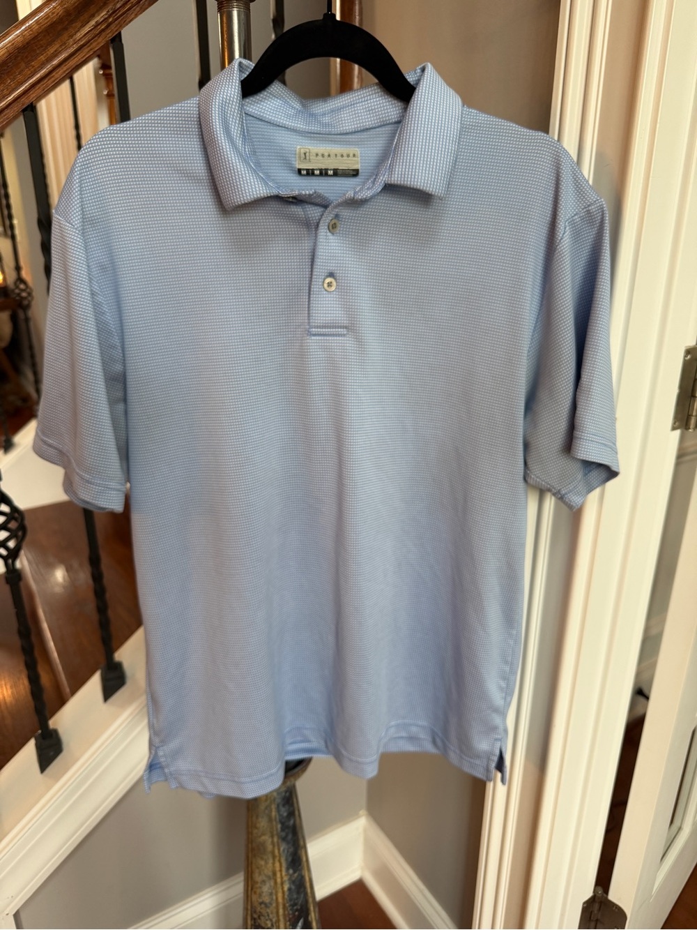 PGA Tour Light Blue Men's Polo